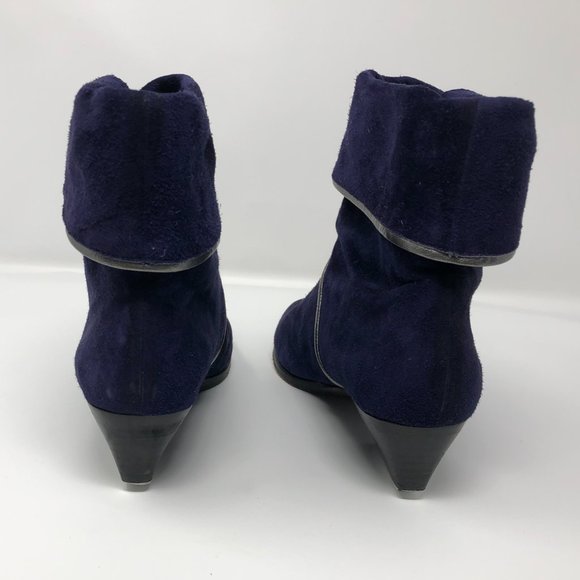 Vintage Christian Dior Purple Suede Ankle Boot 5.5 - Picture 4 of 7